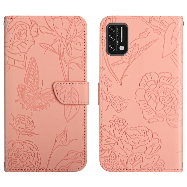 Custodia per cellulare in pelle goffrata con peonia a farfalla, For Umidigi A7, For Umidigi A7 Pro, For Umidigi A7s, For Umidigi A9
