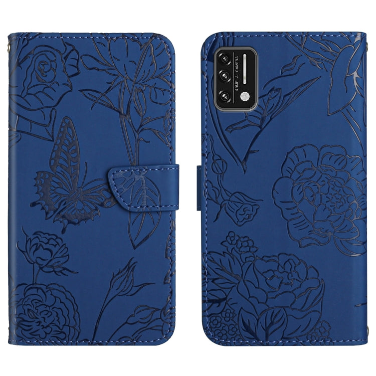 Custodia per cellulare in pelle goffrata con peonia a farfalla, For Umidigi A7, For Umidigi A7 Pro, For Umidigi A7s, For Umidigi A9