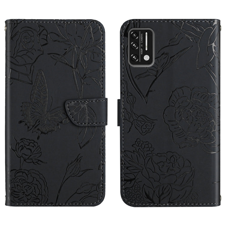 Custodia per cellulare in pelle goffrata con peonia a farfalla, For Umidigi A7, For Umidigi A7 Pro, For Umidigi A7s, For Umidigi A9