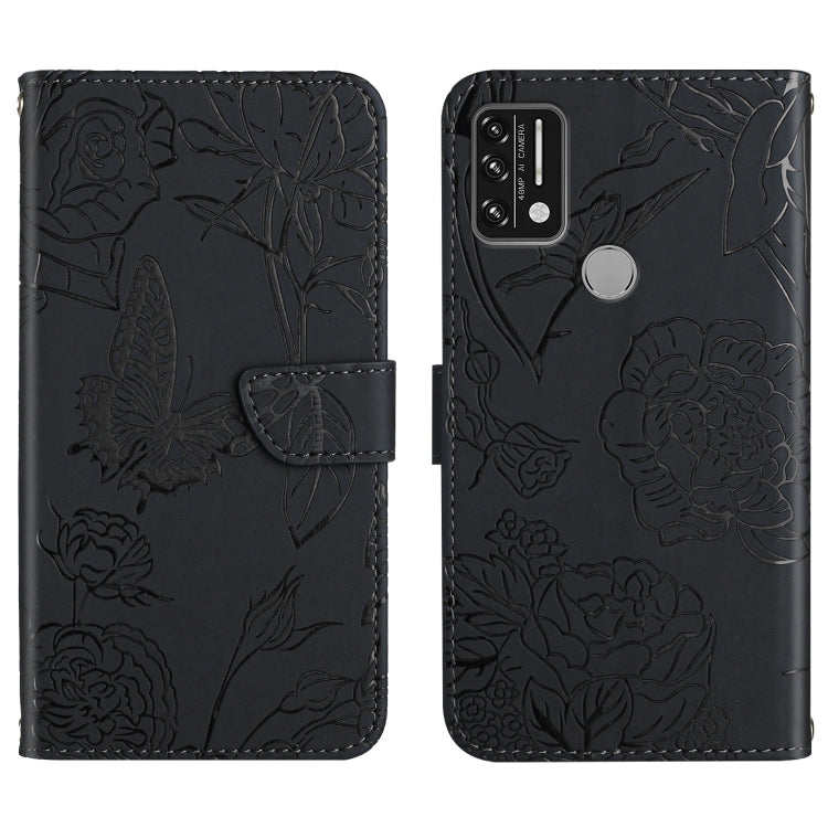 Custodia per cellulare in pelle goffrata con peonia a farfalla, For Umidigi A7, For Umidigi A7 Pro, For Umidigi A7s, For Umidigi A9