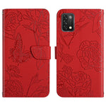Custodia per cellulare in pelle goffrata con peonia a farfalla, For Umidigi A11, For Umidigi Bison Pro