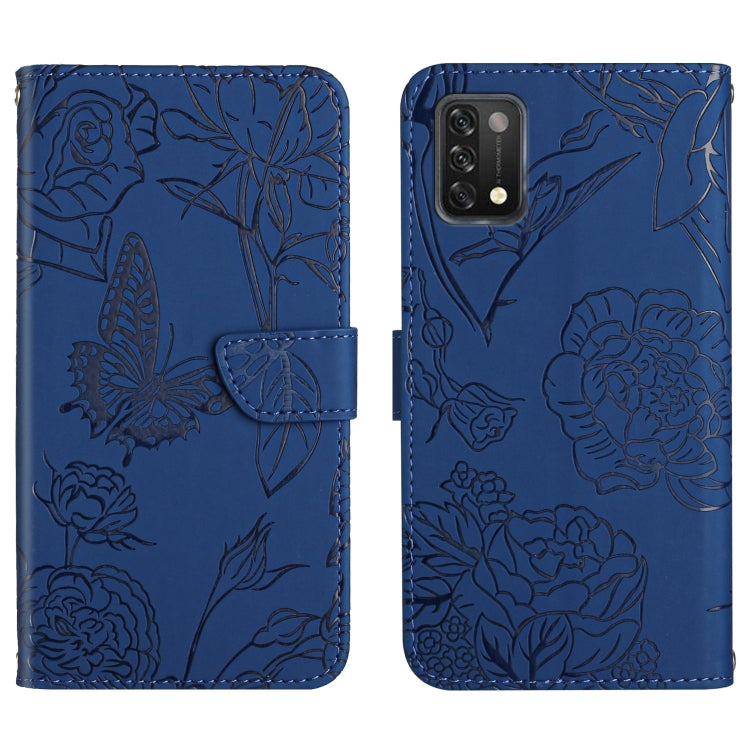 Custodia per cellulare in pelle goffrata con peonia a farfalla, For Umidigi A11, For Umidigi Bison Pro
