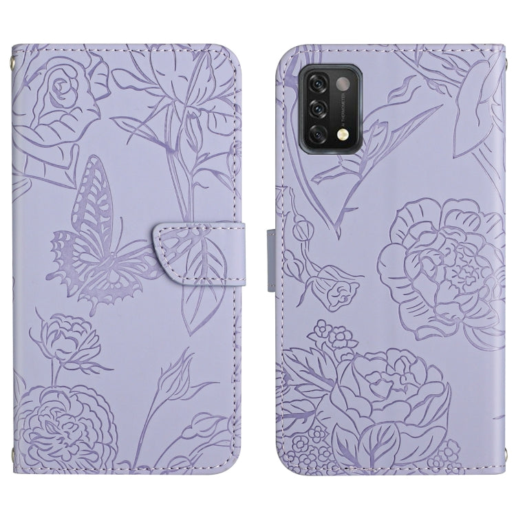 Custodia per cellulare in pelle goffrata con peonia a farfalla, For Umidigi A11, For Umidigi Bison Pro