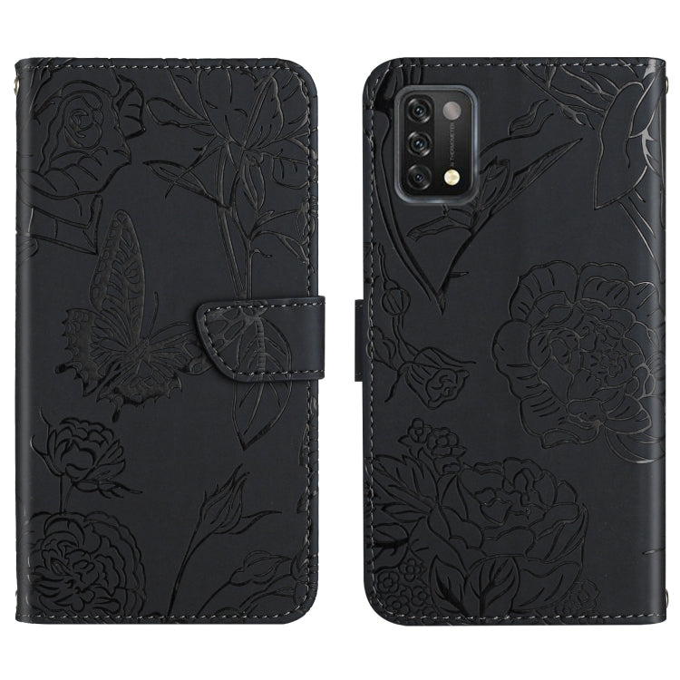 Custodia per cellulare in pelle goffrata con peonia a farfalla, For Umidigi A11, For Umidigi Bison Pro