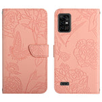 Custodia per cellulare in pelle goffrata con peonia a farfalla, For Umidigi A11, For Umidigi Bison Pro