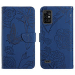 Custodia per cellulare in pelle goffrata con peonia a farfalla, For Umidigi A11, For Umidigi Bison Pro