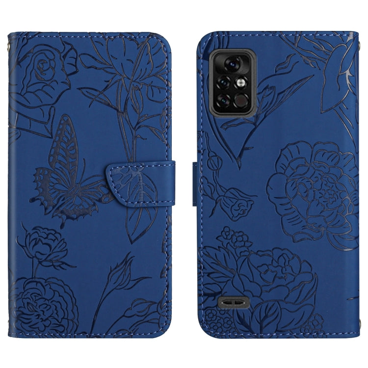 Custodia per cellulare in pelle goffrata con peonia a farfalla, For Umidigi A11, For Umidigi Bison Pro