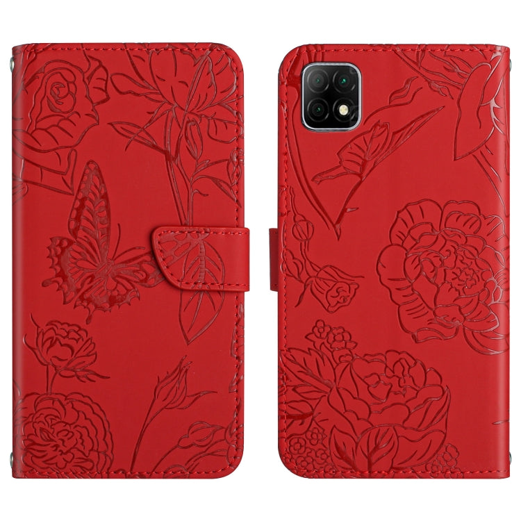 Custodia per cellulare in pelle goffrata con peonia a farfalla, For Wiko T3, For Wiko Power U10 / U20, For Wiko Power U30