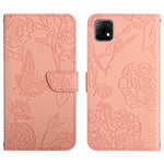 Custodia per cellulare in pelle goffrata con peonia a farfalla, For Wiko T3, For Wiko Power U10 / U20, For Wiko Power U30