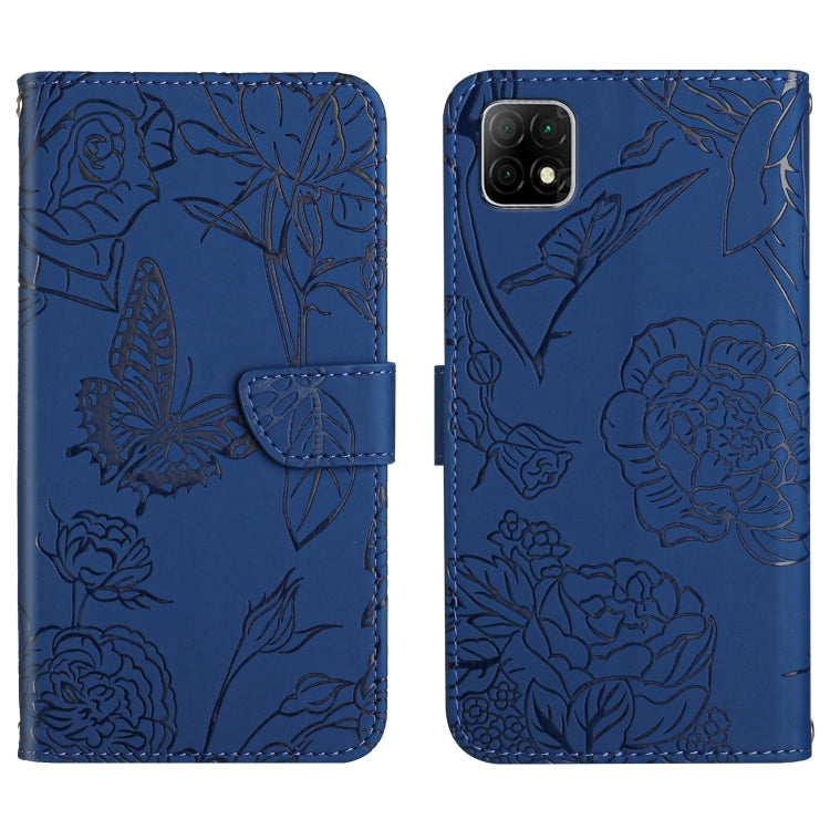 Custodia per cellulare in pelle goffrata con peonia a farfalla, For Wiko T3, For Wiko Power U10 / U20, For Wiko Power U30