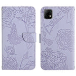 Custodia per cellulare in pelle goffrata con peonia a farfalla, For Wiko T3, For Wiko Power U10 / U20, For Wiko Power U30