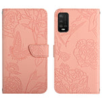 Custodia per cellulare in pelle goffrata con peonia a farfalla, For Wiko T3, For Wiko Power U10 / U20, For Wiko Power U30
