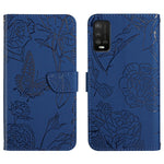Custodia per cellulare in pelle goffrata con peonia a farfalla, For Wiko T3, For Wiko Power U10 / U20, For Wiko Power U30