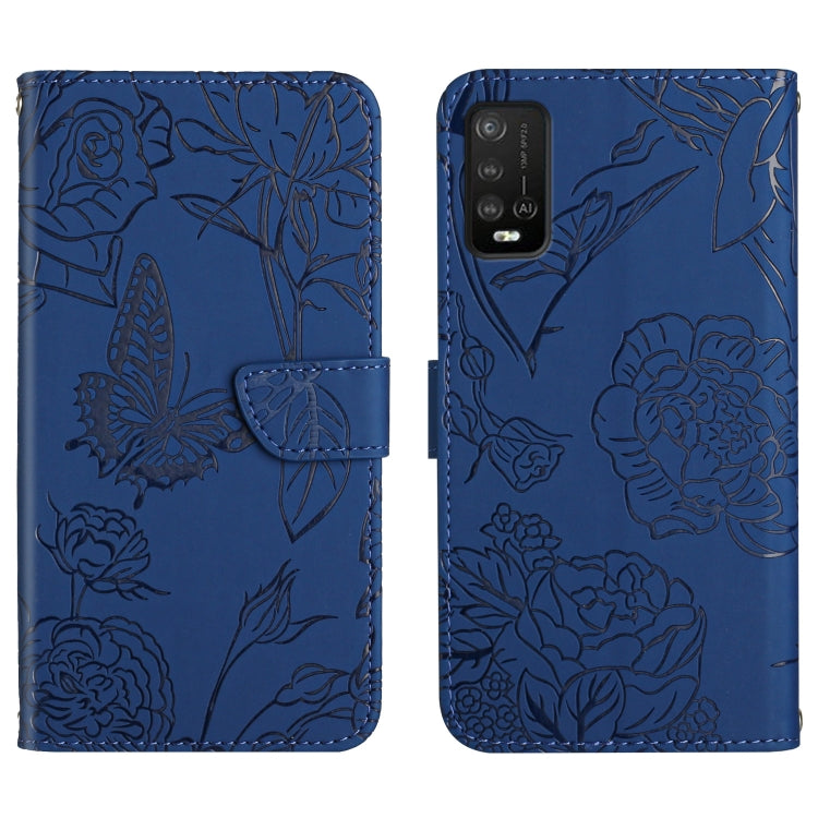 Custodia per cellulare in pelle goffrata con peonia a farfalla, For Wiko T3, For Wiko Power U10 / U20, For Wiko Power U30
