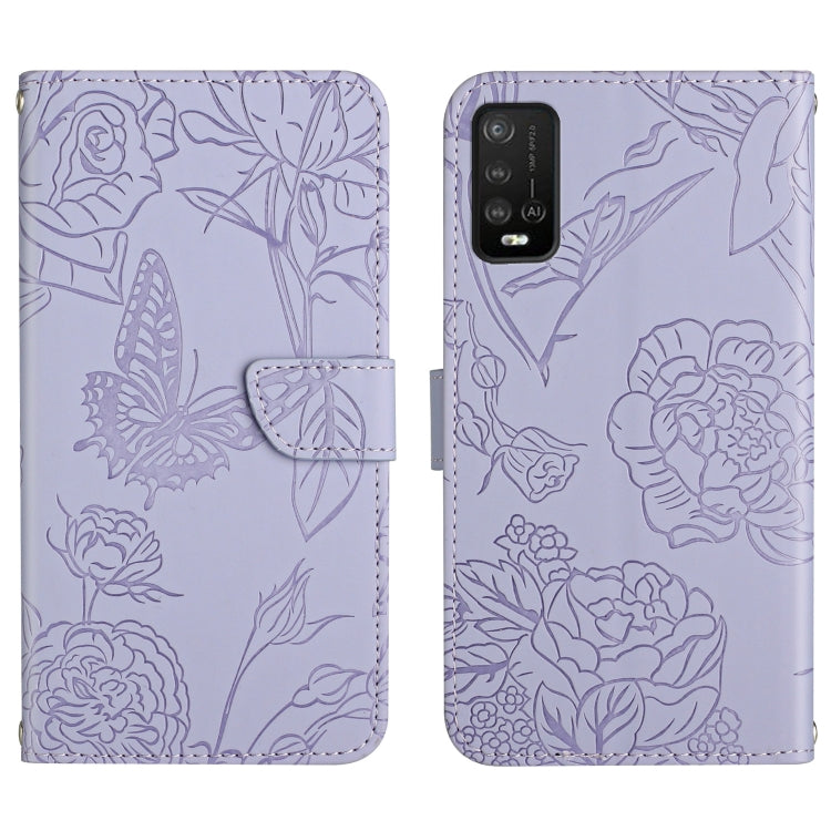 Custodia per cellulare in pelle goffrata con peonia a farfalla, For Wiko T3, For Wiko Power U10 / U20, For Wiko Power U30