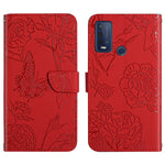 Custodia per cellulare in pelle goffrata con peonia a farfalla, For Wiko T3, For Wiko Power U10 / U20, For Wiko Power U30