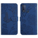 Custodia per cellulare in pelle goffrata con peonia a farfalla, For Wiko T3, For Wiko Power U10 / U20, For Wiko Power U30