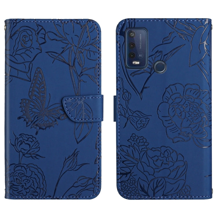 Custodia per cellulare in pelle goffrata con peonia a farfalla, For Wiko T3, For Wiko Power U10 / U20, For Wiko Power U30