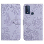 Custodia per cellulare in pelle goffrata con peonia a farfalla, For Wiko T3, For Wiko Power U10 / U20, For Wiko Power U30