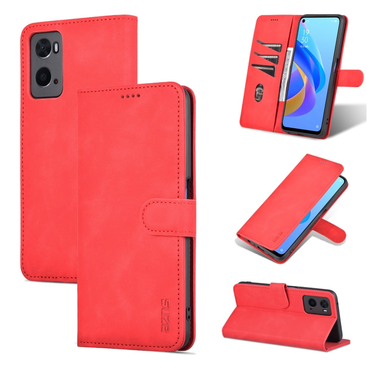AZNS Skin Feel Calf Texture Custodia per telefono orizzontale in pelle a conchiglia, For OPPO A36 4G/A76 4G(Global)