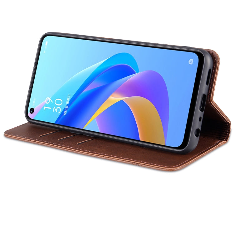 AZNS Custodia per telefono in pelle a conchiglia con struttura in vitello magnetico, For OPPO A36 4G/A76 4G(Global), For OPPO A96 5G/Reno7 Z 5G(Global), For vivo S12/V23
