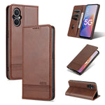 AZNS Custodia per telefono in pelle a conchiglia con struttura in vitello magnetico, For OPPO A36 4G/A76 4G(Global), For OPPO A96 5G/Reno7 Z 5G(Global), For vivo S12/V23