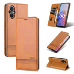AZNS Custodia per telefono in pelle a conchiglia con struttura in vitello magnetico, For OPPO A36 4G/A76 4G(Global), For OPPO A96 5G/Reno7 Z 5G(Global), For vivo S12/V23