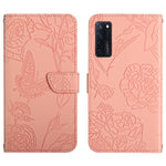 Custodia per cellulare in pelle goffrata con peonia a farfalla, For ZTE Axon 20 4G / 5G, For ZTE Axon 30 5G, For ZTE Blade A31, For ZTE Blade A51