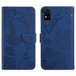 Custodia per cellulare in pelle goffrata con peonia a farfalla, For ZTE Axon 20 4G / 5G, For ZTE Axon 30 5G, For ZTE Blade A31, For ZTE Blade A51