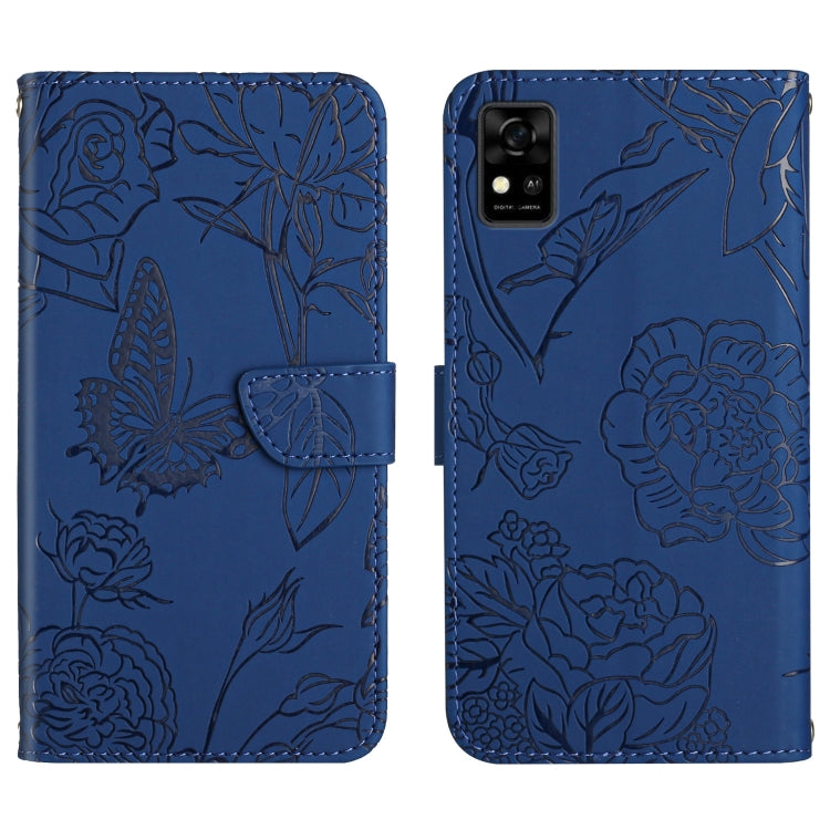 Custodia per cellulare in pelle goffrata con peonia a farfalla, For ZTE Axon 20 4G / 5G, For ZTE Axon 30 5G, For ZTE Blade A31, For ZTE Blade A51