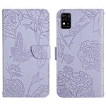 Custodia per cellulare in pelle goffrata con peonia a farfalla, For ZTE Axon 20 4G / 5G, For ZTE Axon 30 5G, For ZTE Blade A31, For ZTE Blade A51