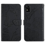 Custodia per cellulare in pelle goffrata con peonia a farfalla, For ZTE Axon 20 4G / 5G, For ZTE Axon 30 5G, For ZTE Blade A31, For ZTE Blade A51
