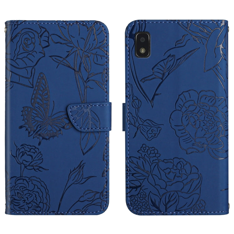 Custodia per cellulare in pelle goffrata con peonia a farfalla, For ZTE Blade A71, For ZTE Blade L210, For ZTE Blade V30, For ZTE Libero 5G
