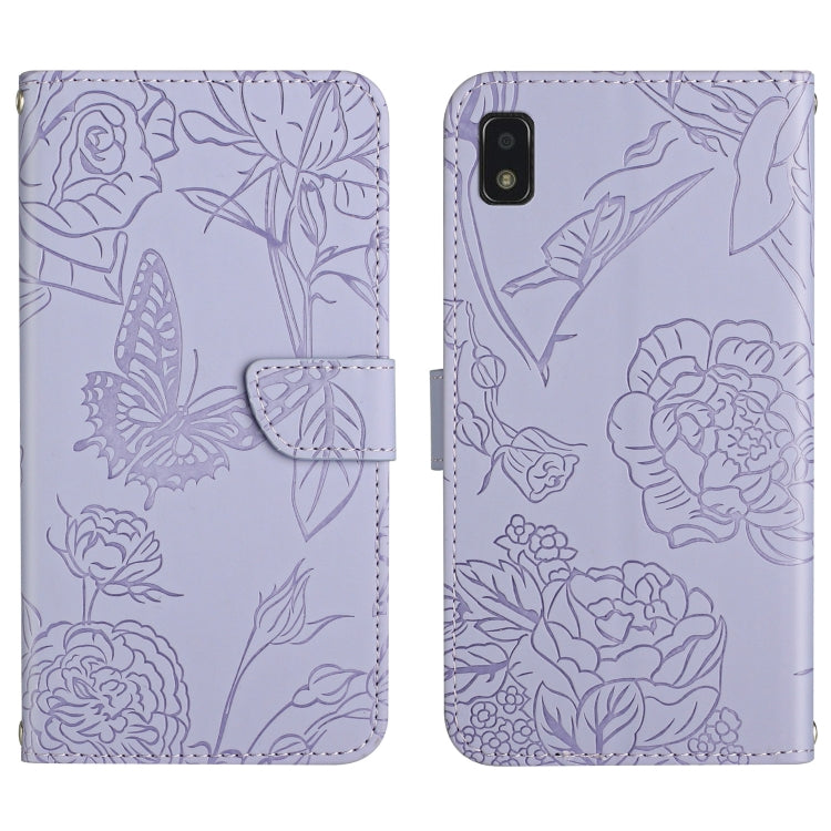 Custodia per cellulare in pelle goffrata con peonia a farfalla, For ZTE Blade A71, For ZTE Blade L210, For ZTE Blade V30, For ZTE Libero 5G
