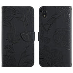 Custodia per cellulare in pelle goffrata con peonia a farfalla, For ZTE Blade A71, For ZTE Blade L210, For ZTE Blade V30, For ZTE Libero 5G