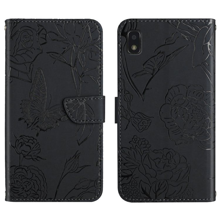 Custodia per cellulare in pelle goffrata con peonia a farfalla, For ZTE Blade A71, For ZTE Blade L210, For ZTE Blade V30, For ZTE Libero 5G
