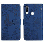 Custodia per cellulare in pelle goffrata con peonia a farfalla, For ZTE Blade A71, For ZTE Blade L210, For ZTE Blade V30, For ZTE Libero 5G