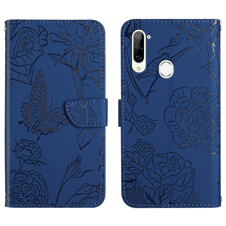 Custodia per cellulare in pelle goffrata con peonia a farfalla, For ZTE Blade A71, For ZTE Blade L210, For ZTE Blade V30, For ZTE Libero 5G
