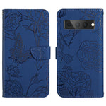 Custodia per cellulare in pelle goffrata con peonia a farfalla, For Google Pixel 7 Pro 5G, For Fujitsu Arrows F-52B