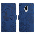Custodia per cellulare in pelle goffrata con peonia a farfalla, For Google Pixel 7 Pro 5G, For Fujitsu Arrows F-52B