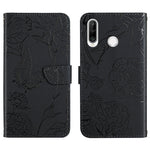 Custodia per cellulare in pelle goffrata con peonia a farfalla, For Huawei P30 Lite, For Huawei P30 Pro, For Huawei P40, For Huawei P40 Lite