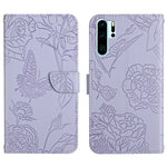 Custodia per cellulare in pelle goffrata con peonia a farfalla, For Huawei P30 Lite, For Huawei P30 Pro, For Huawei P40, For Huawei P40 Lite