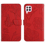Custodia per cellulare in pelle goffrata con peonia a farfalla, For Huawei P30 Lite, For Huawei P30 Pro, For Huawei P40, For Huawei P40 Lite