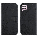 Custodia per cellulare in pelle goffrata con peonia a farfalla, For Huawei P30 Lite, For Huawei P30 Pro, For Huawei P40, For Huawei P40 Lite