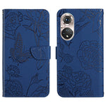 Custodia per cellulare in pelle goffrata con peonia a farfalla, For Huawei P40 Pro, For Huawei P50, For Huawei P50 Pro