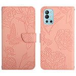 Custodia per cellulare in pelle goffrata con peonia a farfalla, For OnePlus 9R, For OnePlus Nord CE 5G, For OnePlus Nord N20 5G, For OnePlus Nord 2 5G