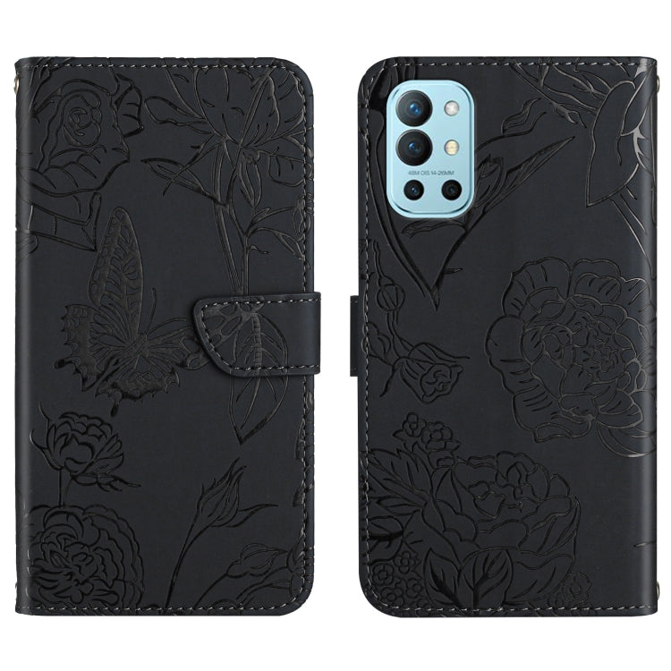 Custodia per cellulare in pelle goffrata con peonia a farfalla, For OnePlus 9R, For OnePlus Nord CE 5G, For OnePlus Nord N20 5G, For OnePlus Nord 2 5G