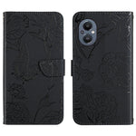 Custodia per cellulare in pelle goffrata con peonia a farfalla, For OnePlus 9R, For OnePlus Nord CE 5G, For OnePlus Nord N20 5G, For OnePlus Nord 2 5G