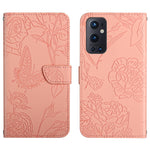 Custodia per cellulare in pelle goffrata con peonia a farfalla, For OnePlus 9, For OnePlus 9 Pro, For OnePlus 10 Pro
