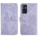 Custodia per cellulare in pelle goffrata con peonia a farfalla, For OnePlus 9, For OnePlus 9 Pro, For OnePlus 10 Pro